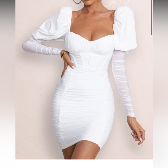 Club L Puff Sleeve Dress - Picture 2 of 2